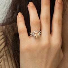 Bague carrée en argent pour femme