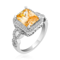 Bague carrée en argent pour femme