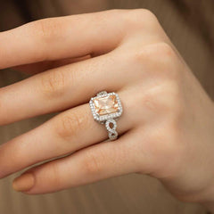 Bague carrée en argent pour femme