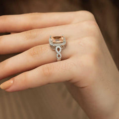 Bague carrée en argent pour femme