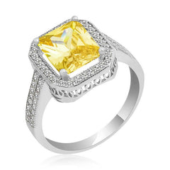 Bague carrée en argent pour femme