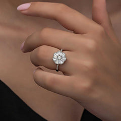 Silver Baguette Stone Women's Ring