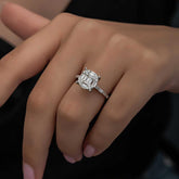 Silver Baguette Stone Women's Ring