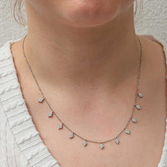 Silver Diamond Cut Lucky Women's Necklace