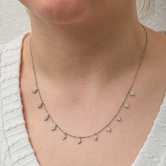Silver Diamond Cut Lucky Women's Necklace