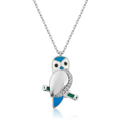 Silver Owl Women's Necklace