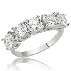 Bague femme en argent 5 pierres