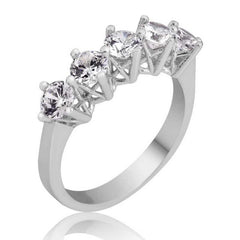 Bague femme en argent 5 pierres