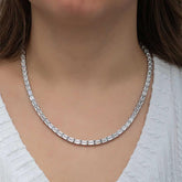 Collier femme en argent et pierre blanche Waterway