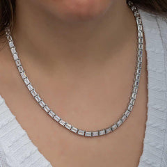 Collier femme en argent et pierre blanche Waterway