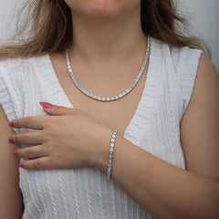 Silver White Stone Waterway Women's Set