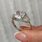 Silver White Zircon Stone Women's Ring