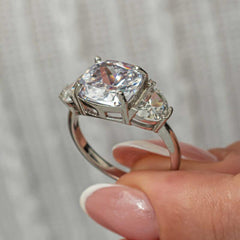 Silver White Zircon Stone Women's Ring