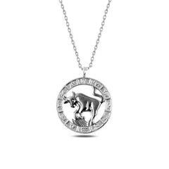Silver Taurus Necklace