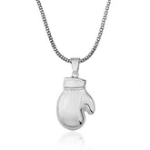 Silver Boxing Glove Men's Necklace