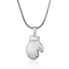 Collier homme gant de boxe en argent