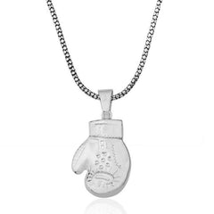 Collier homme gant de boxe en argent