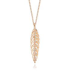 Silver Walnut Leaf Women's Necklace