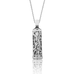 Silver Cevsen Prayer Cylinder Necklace