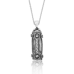 Silver Cevsen Prayer Cylinder Necklace