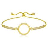 Gold Plated Women's Bracelet with Silver Quarter Attachment