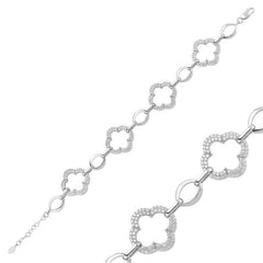 Silver Flower Women's Bracelet