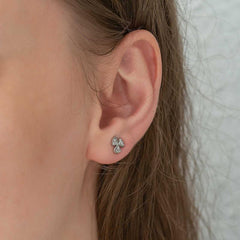 Boucles d'oreilles à tige en argent pour femme