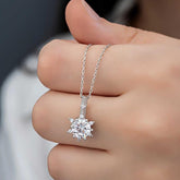 Collier pour femme en argent à motifs floraux