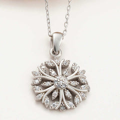 Silver Flower Women's Necklace