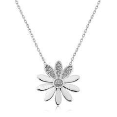 Silver Flower Women's Necklace