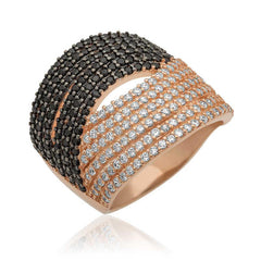 Silver Two-Tone Ladies Ring