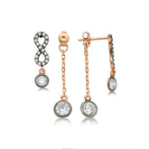 Silver Chain Infinity Women's Earrings