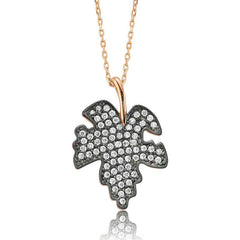 Silver Plane Leaf Women's Necklace