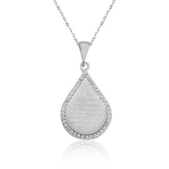 Silver Drop Ayetel Kursi Women's Necklace
