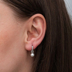 Silver Pearl Women's Earring