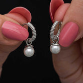 Silver Pearl Women's Earring