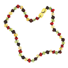 Collier de dents en ambre pour bébé