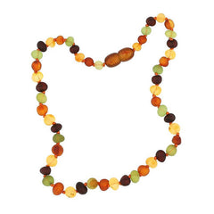 Collier de dents en ambre pour bébé