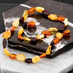 Baby Drop Amber Teeth Necklace