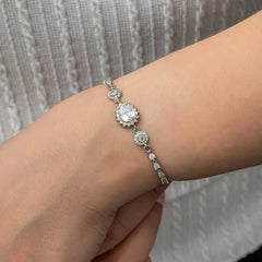 Bracelet pour femme en argent avec goutte d'eau