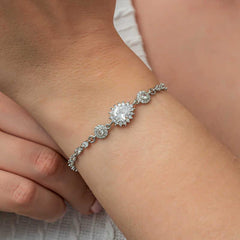 Bracelet pour femme en argent avec goutte d'eau