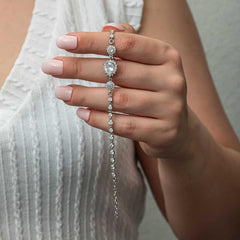 Bracelet pour femme en argent avec goutte d'eau