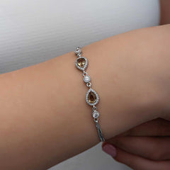 Silver Drop Zultanite Stone Women's Bracelet