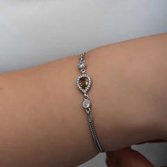 Silver Drop Zultanite Stone Women's Bracelet