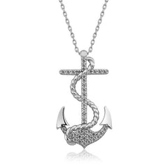 Silver Sea Anchor Women's Necklace