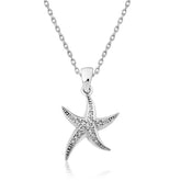 Silver Starfish Necklace for Women