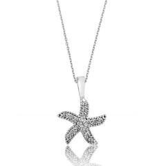 Silver Starfish Necklace for Women