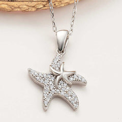 Silver Starfish Women's Necklace