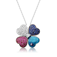 Silver Four Leaf Clover Necklace