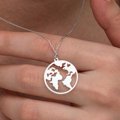 Silver Earth Women's Necklace